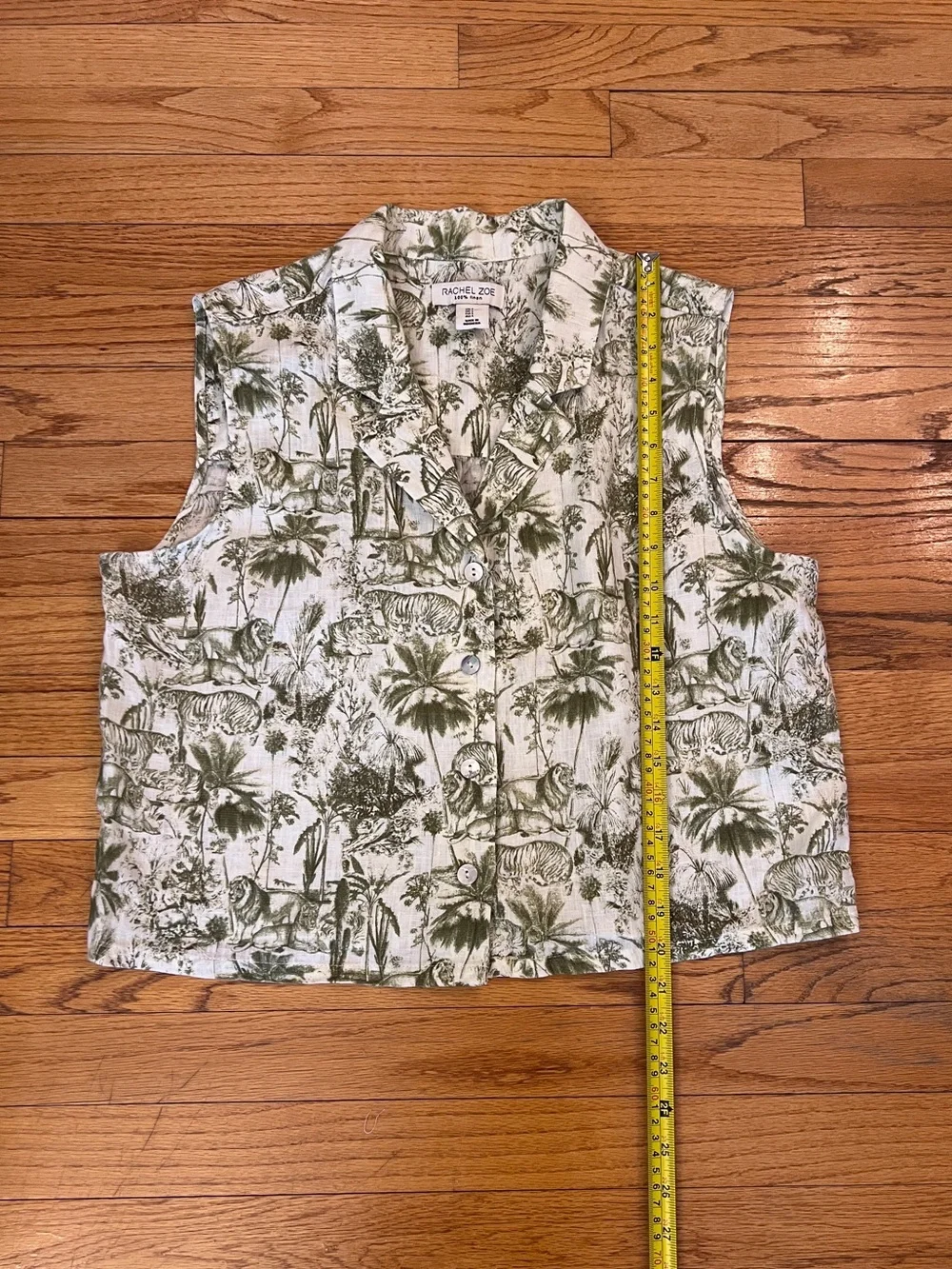 Green & White Linen Toile 2-Piece Skirt Set - Picture 3 of 10